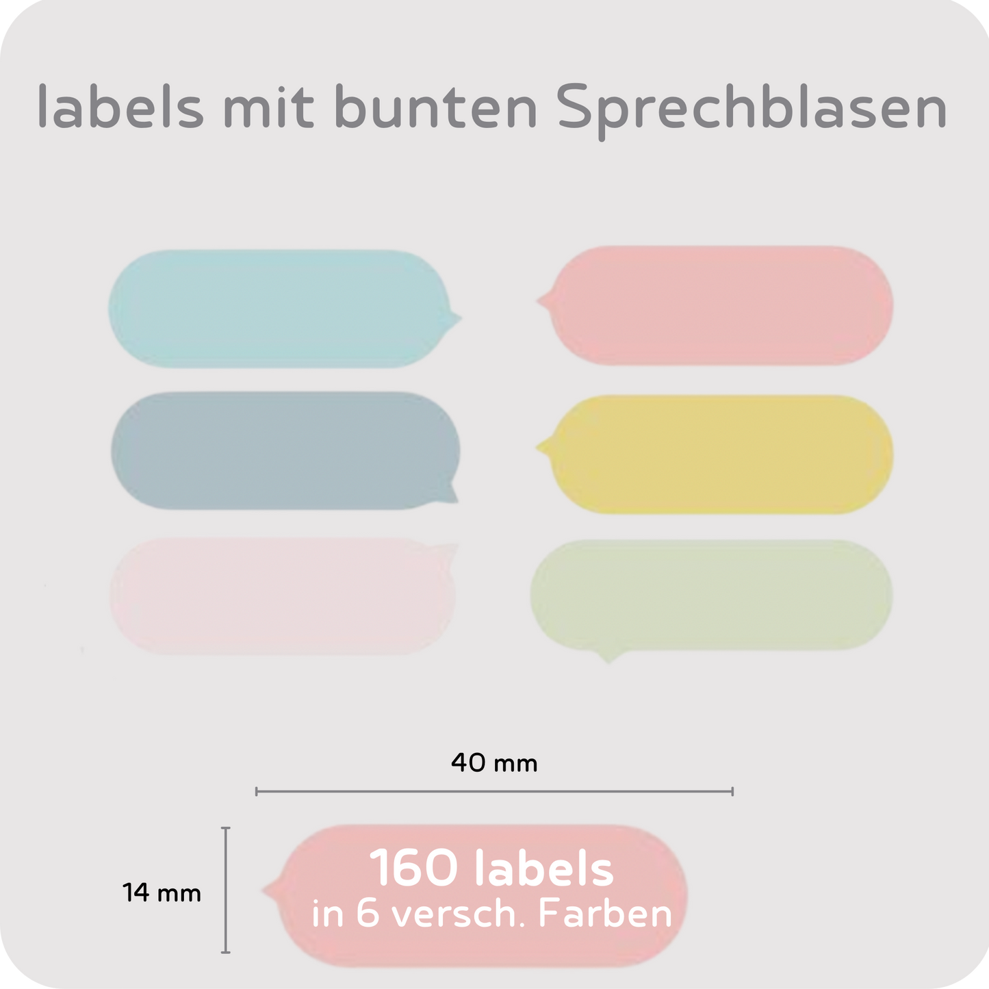 Sprechblasen in verschiedenen Farben - 160 Stk.