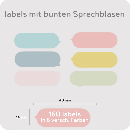 Sprechblasen in verschiedenen Farben - 160 Stk.